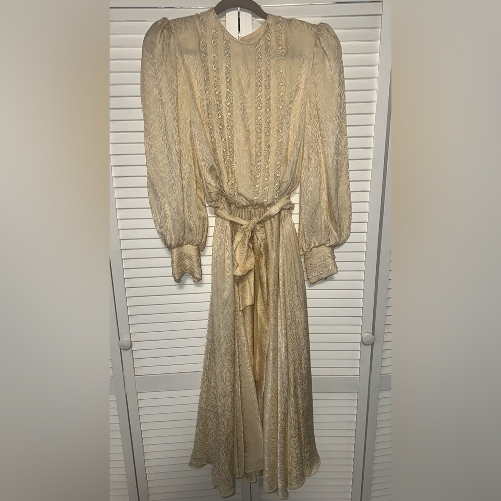 Rina diMontella Vintage Cream Maxi Dress